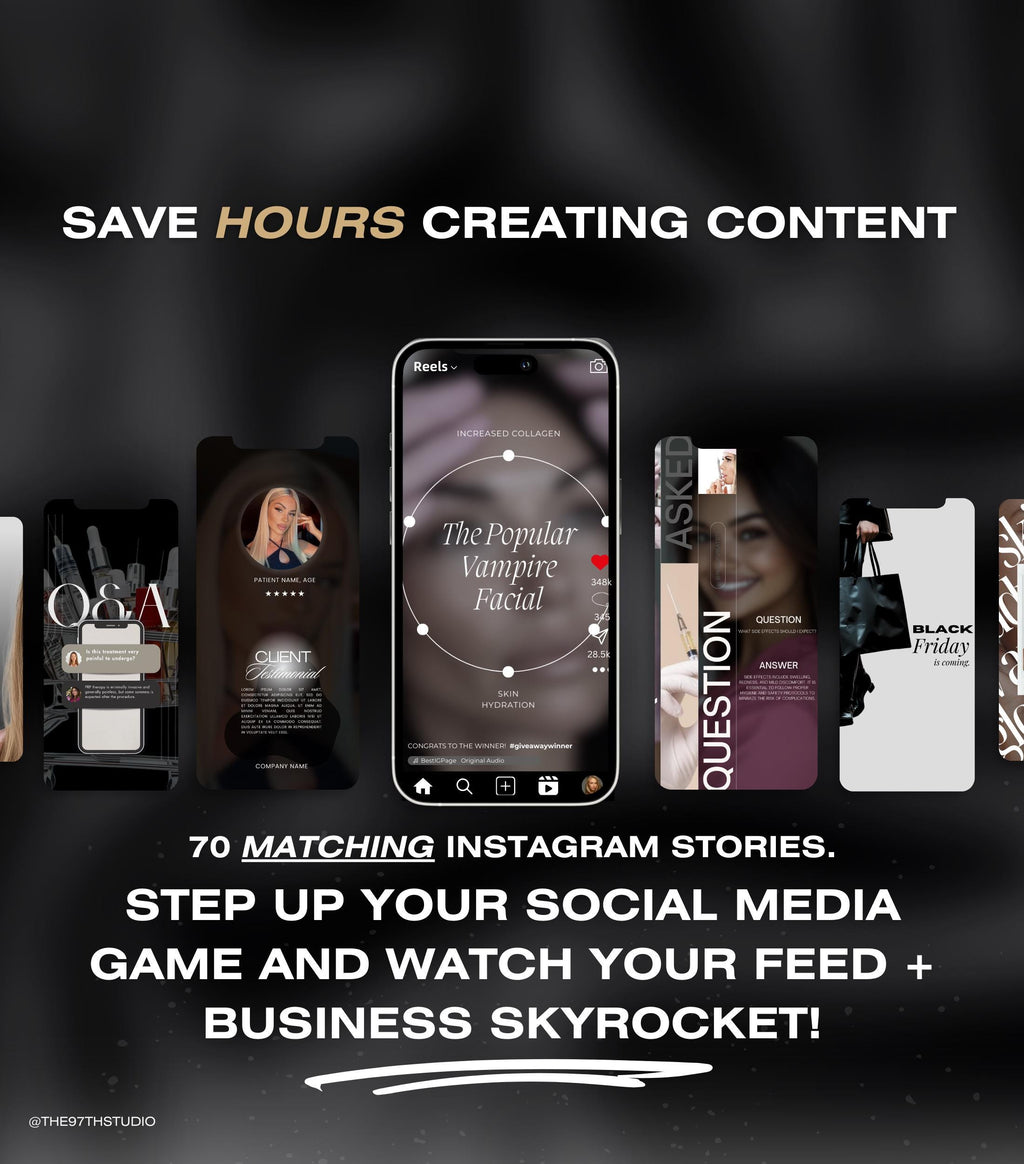 140 PRP Treatment Instagram Templates | PRP Treatment Instagram Posts | PRP Treatment Social Media | Medical Spa | Esthetician Instagram