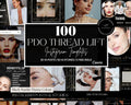 100 PDO Threads Instagram Templates | Nurse Injector Instagram | Facial Thread Lift Instagram | Medspa | Face Lift | Thread Lift | Luxury