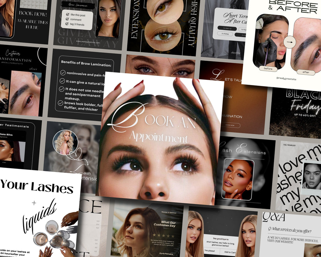 140 Lash Lift Instagram Templates, Brow Lamination Posts, Lash Tech Instagram Post, Lash Lamination Templates, Lash Tech Social Media Post
