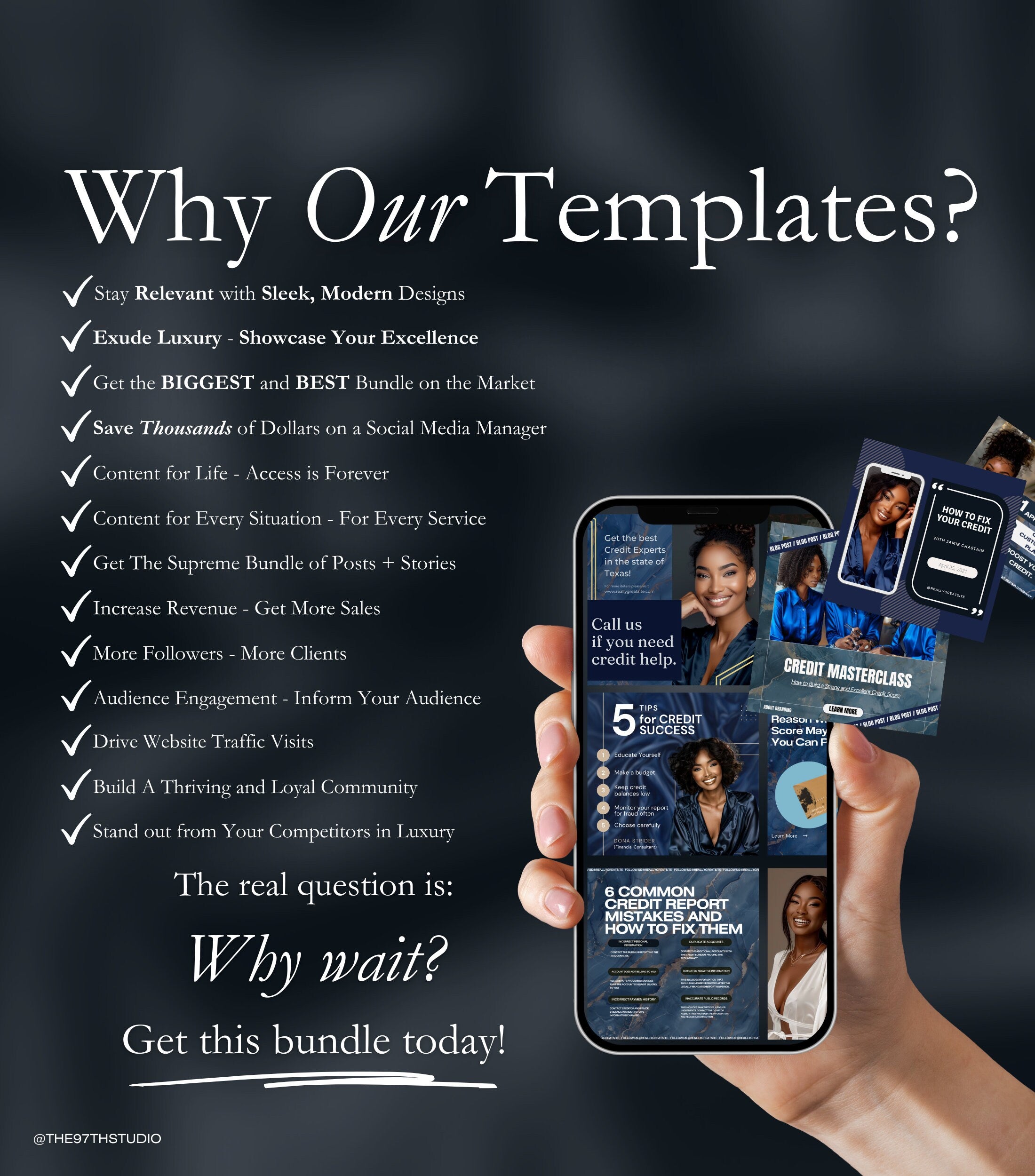 80 Credit Repair Instagram Templates | Credit Repair Posts | Credit Repair Flyer | Credit Repair Business IG Posts | Social Media Marketing