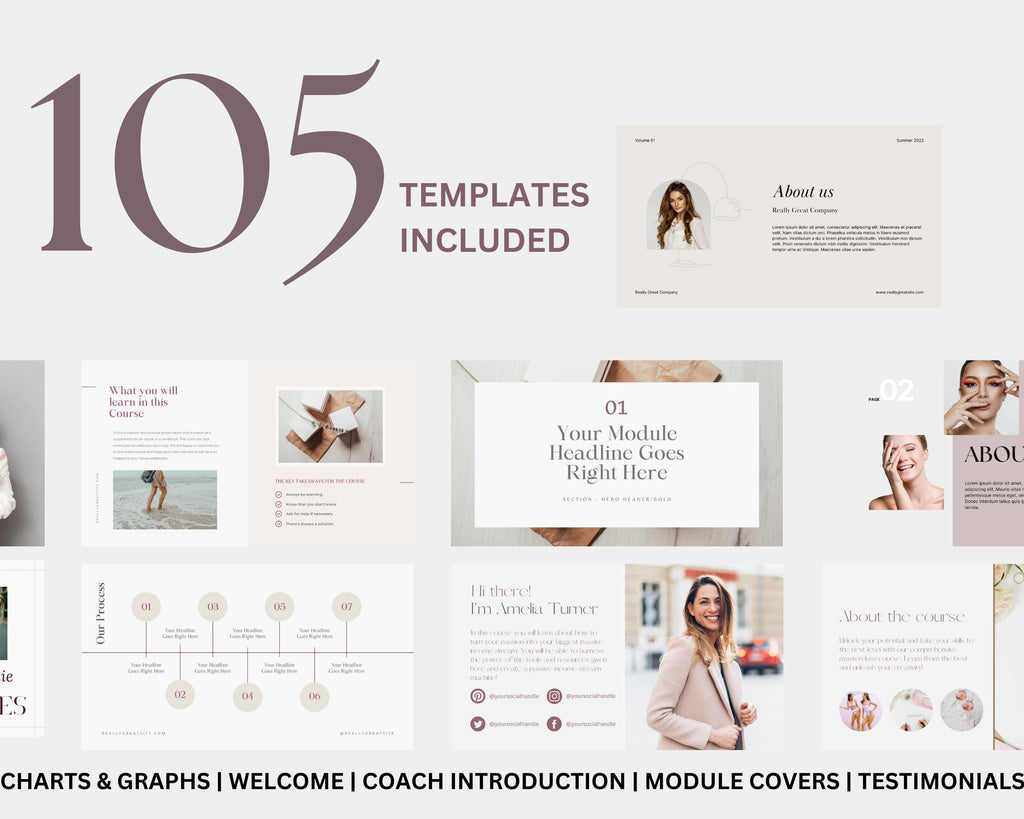 Webinar Slide Deck Canva Template, Pitch Deck Template, Course Slide Deck, Social Media Coach,  Coaching Webinar Template, Canva Slide Deck