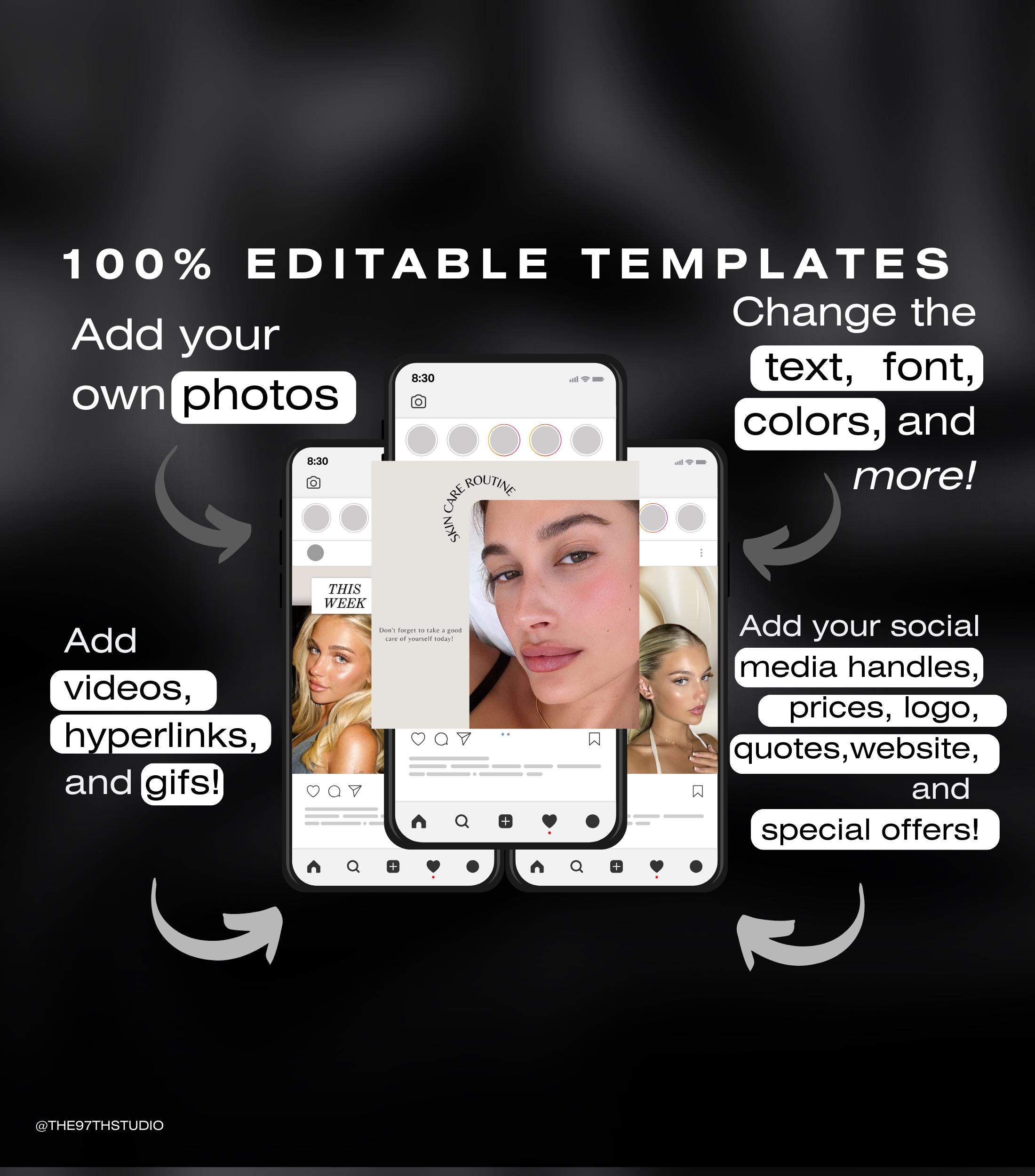 100+ Instagram Templates for Skincare