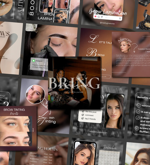Brow Tech Instagram Templates | Brow Tech Instagram Posts | Brow Tech Instagram | Eyebrow Artist Social Media Instagram Posts | Brow Tech
