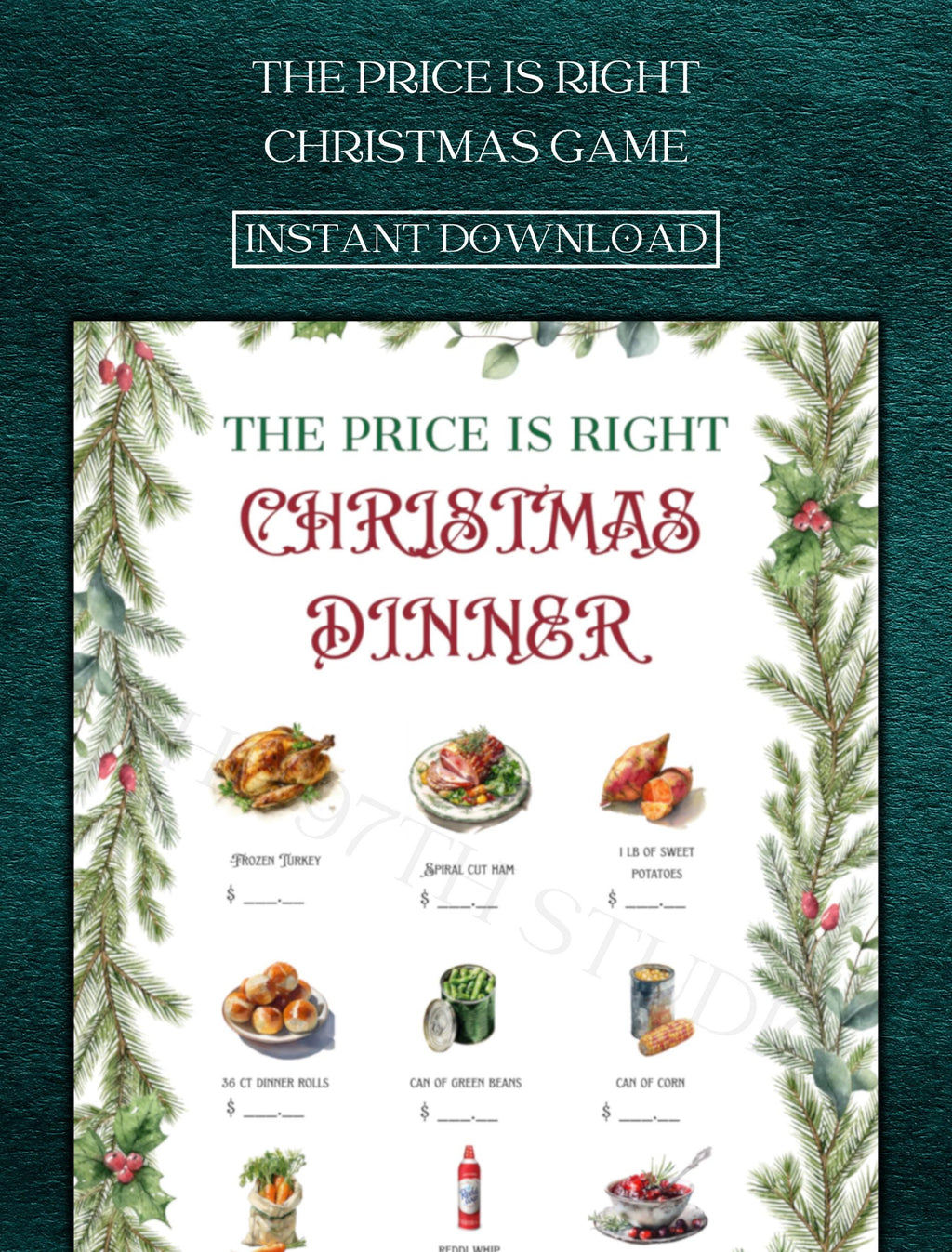 Christmas Price Is Right Game | Printable Holiday Party (PDF)