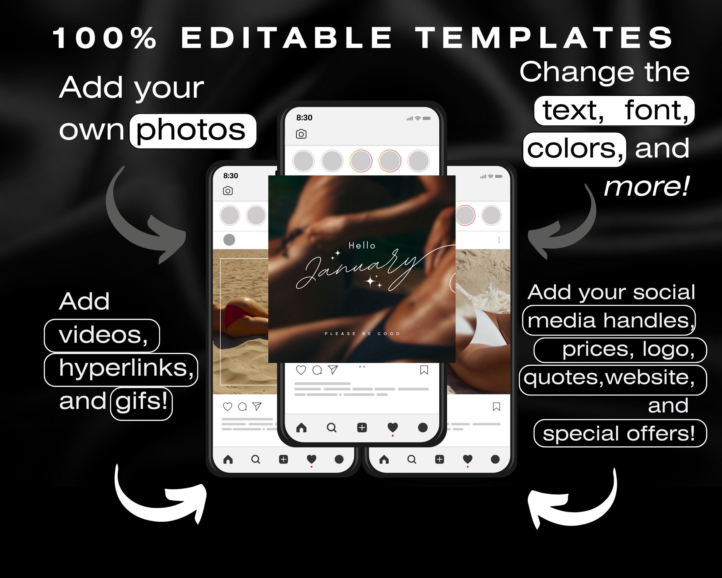 140 Spray Tanning Instagram Templates | Spray Tan Instagram Posts | Spray Tan Social Media | Beauty Business Instagram | Spray Tan Marketing