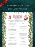 Guess That Movie Game | Office Christmas Party Game | Christmas Family Game | Printable Christmas Game | Xmas Party Game Printable | Movies
