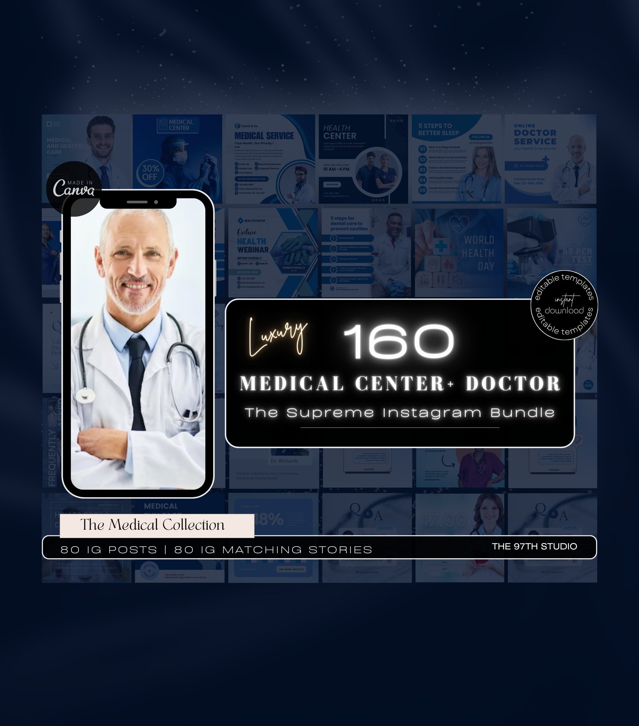 160 Medical Clinic and Hospital Instagram Templates