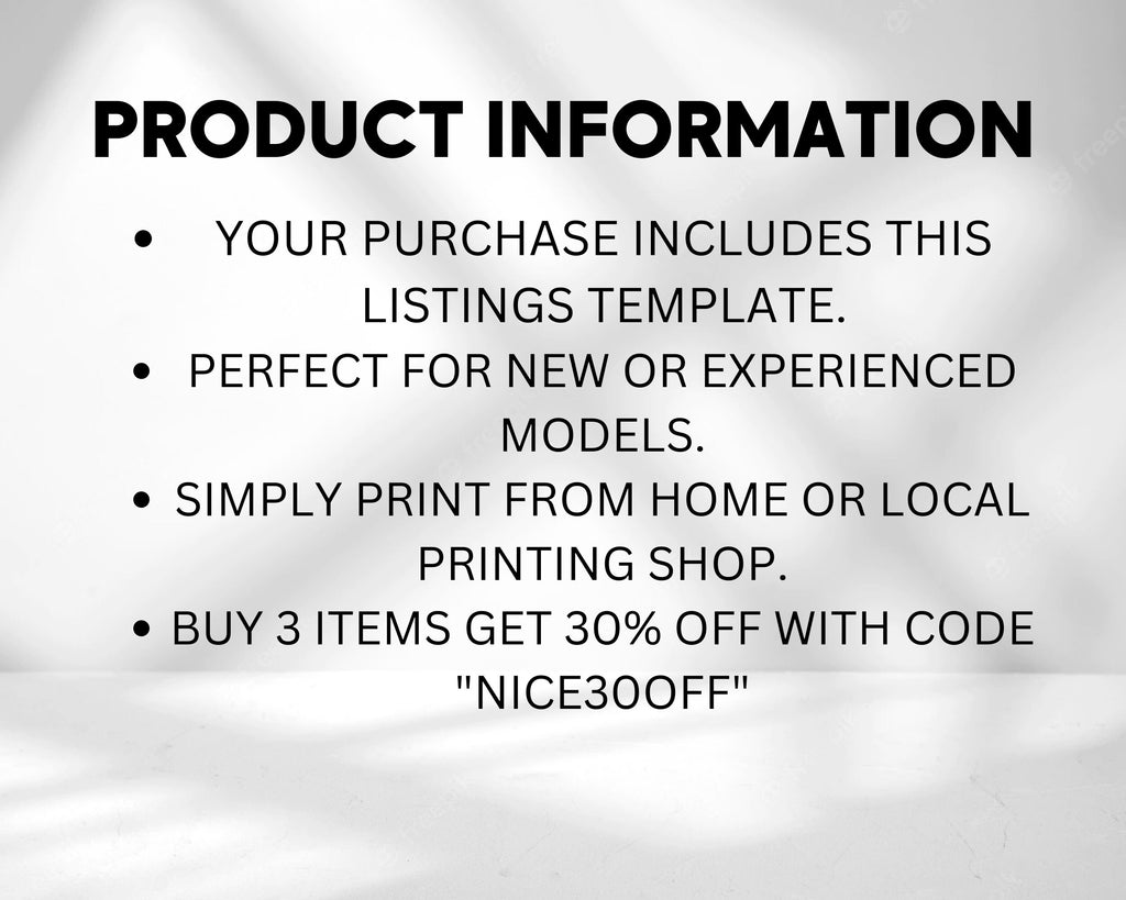 Male Model Comp Card Template, Editable Fashion Z Card (Canva)