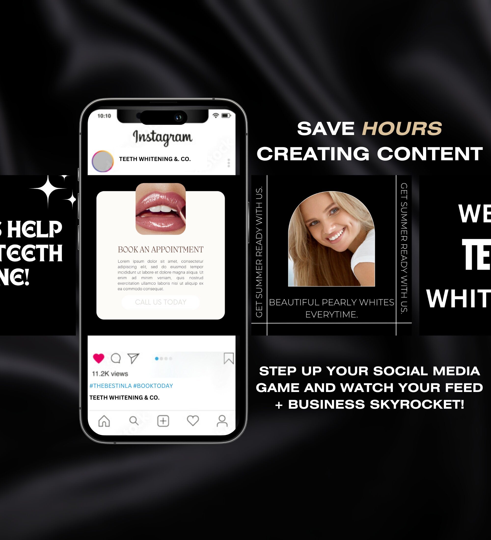 240 Teeth Whitening Instagram Templates | Teeth Whitening Instagram Templates | Teeth Whitening Posts | Teeth Whitening Social Media Posts