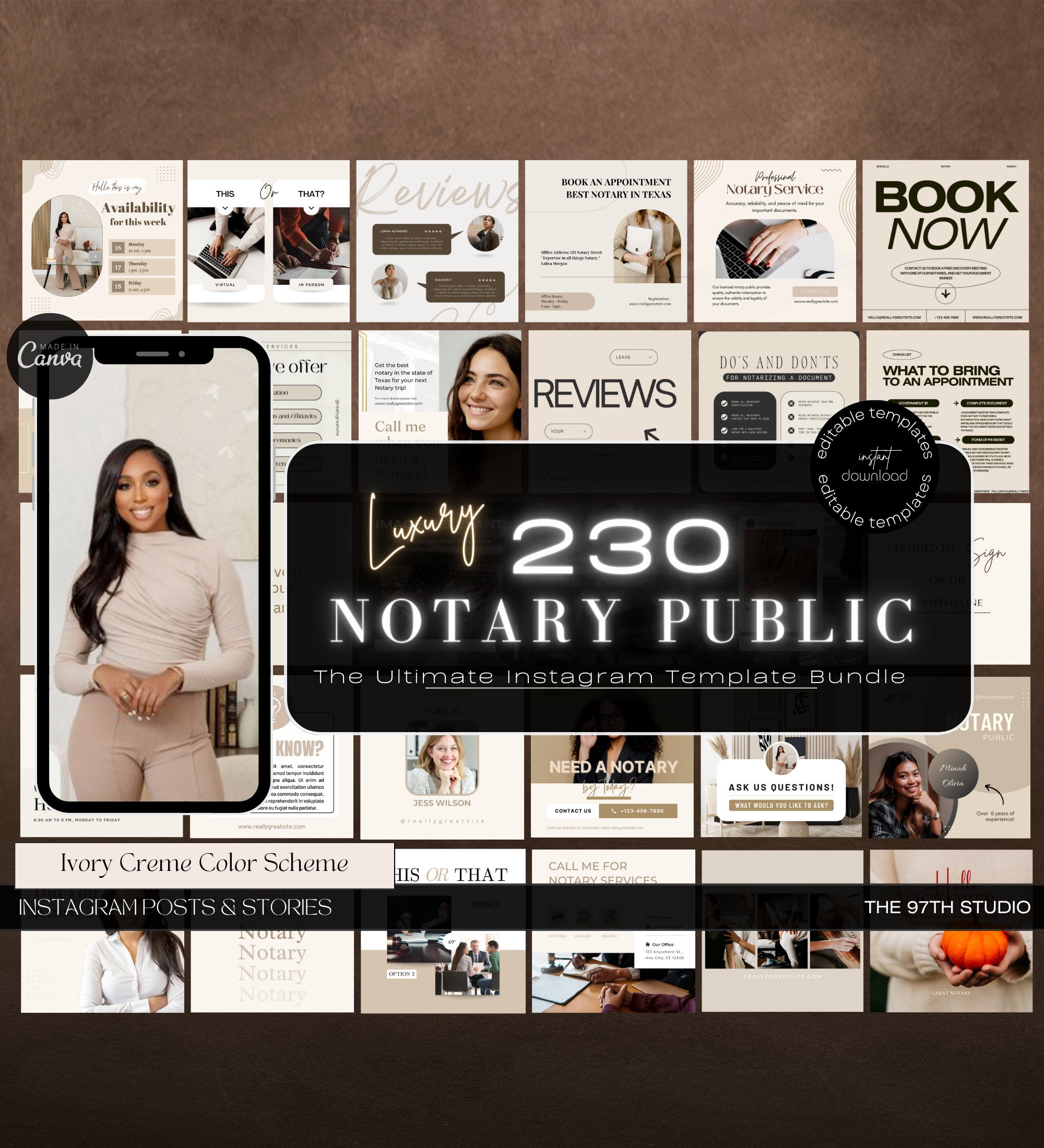Notary Marketing | Notary Signing Agent | Notary Social Media | Loan Signing Agent | Notary Instagram Posts |Notary Posts Templates |IG Post