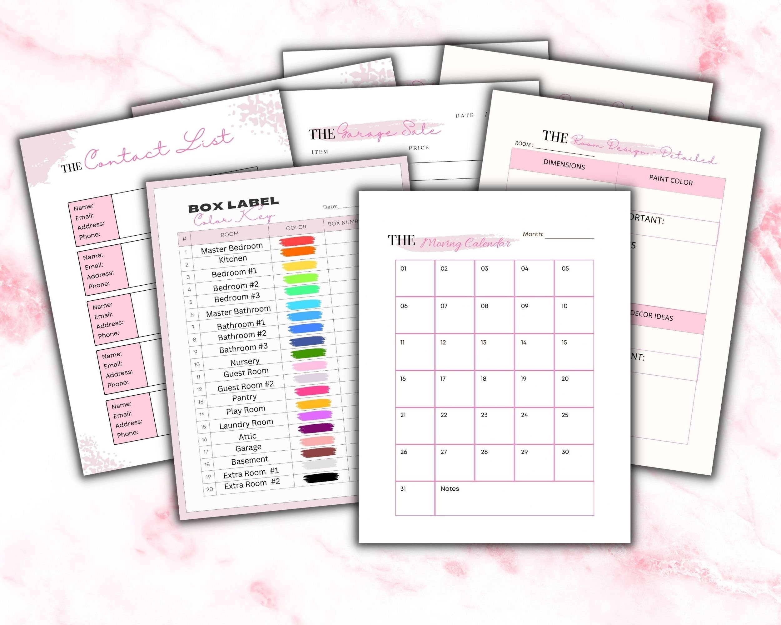 Moving Planner Printable, Relocation Checklist, Packing Guide (Digital Download)
