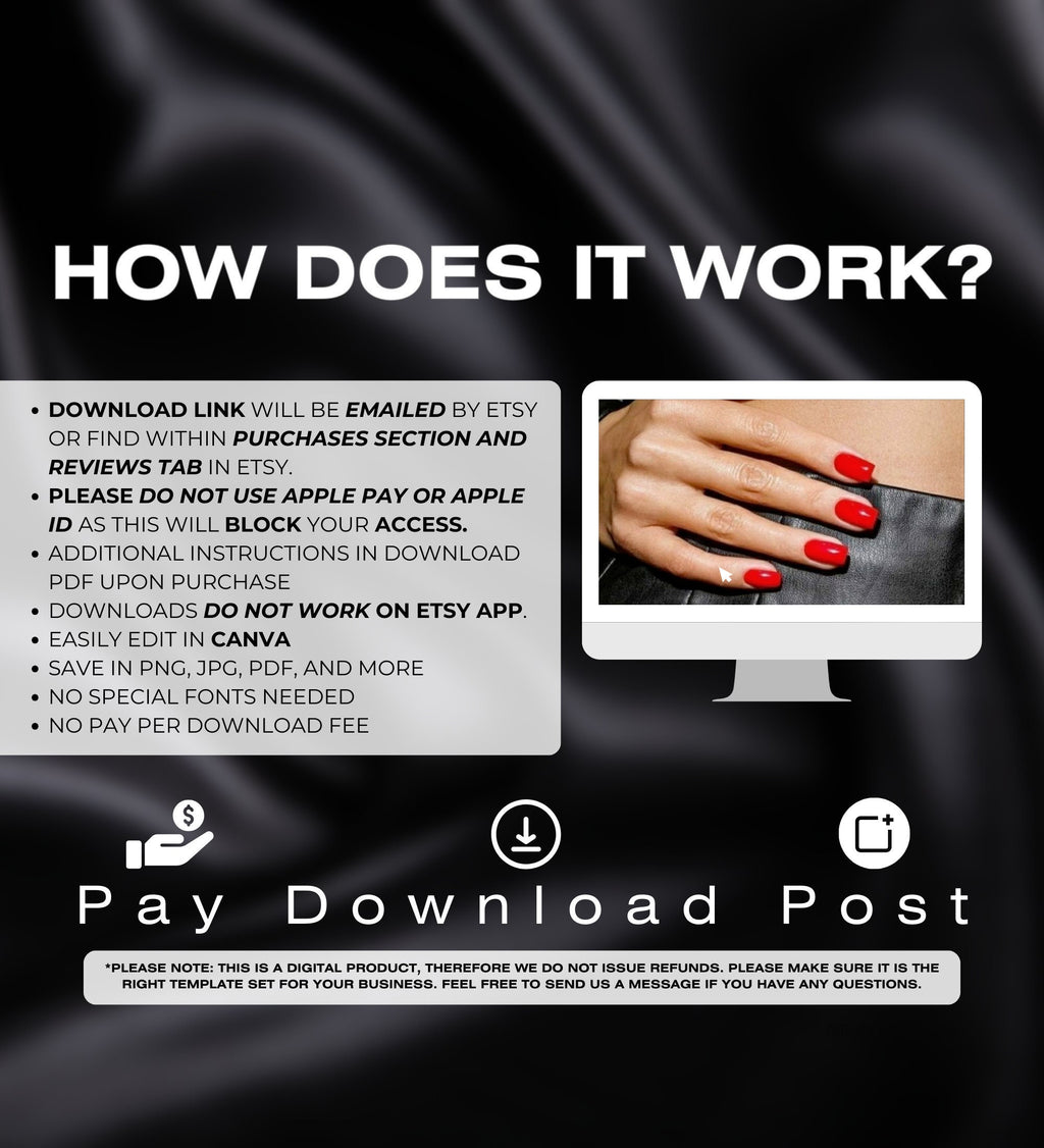 Nail Tech Instagram Templates | Nail Tech Instagram Posts | Nail Tech Instagram | Nail Tech Social Media Instagram Posts | Manicurist Posts