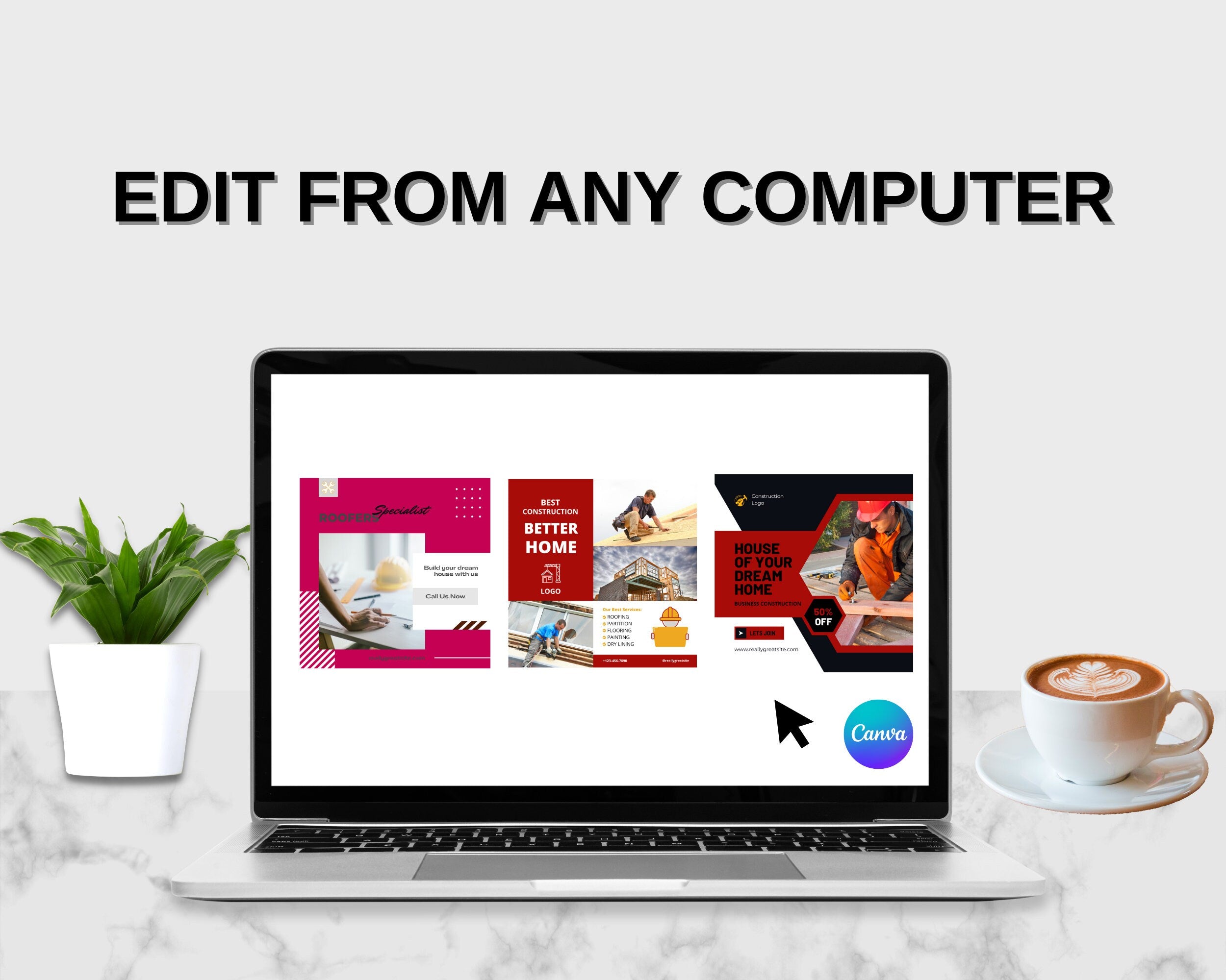 Roofing Business Instagram Templates, Social Media Bundle (100+) Roofer Instagram, Constructions Business Instagram Facebook Posts