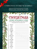 Christmas Word Scramble Game | Office Christmas Party Game | Christmas Family Game | Printable Christmas Game | Xmas Party Game Printable