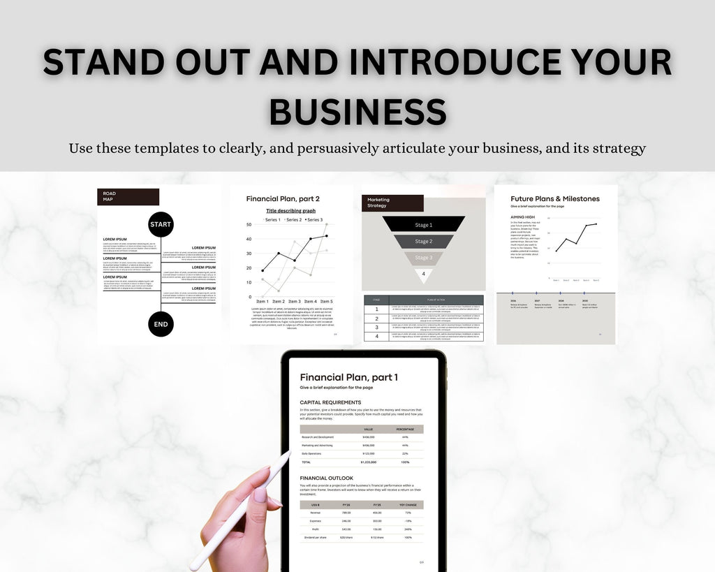 Editable Business Plan Template, Canva Start Up Workbook (Digital Download)
