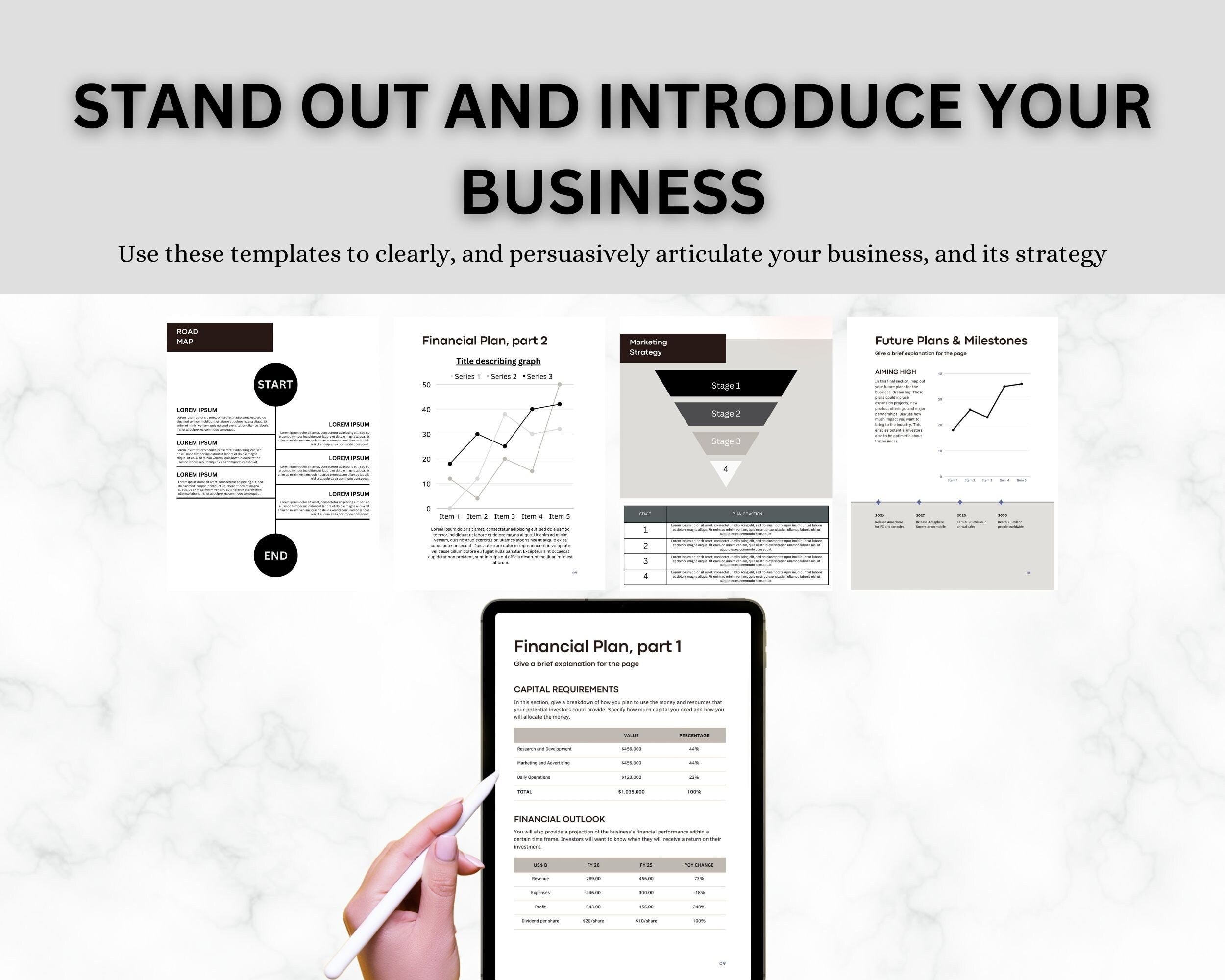 Editable Business Plan Template, Canva Start Up Workbook (Digital Download)