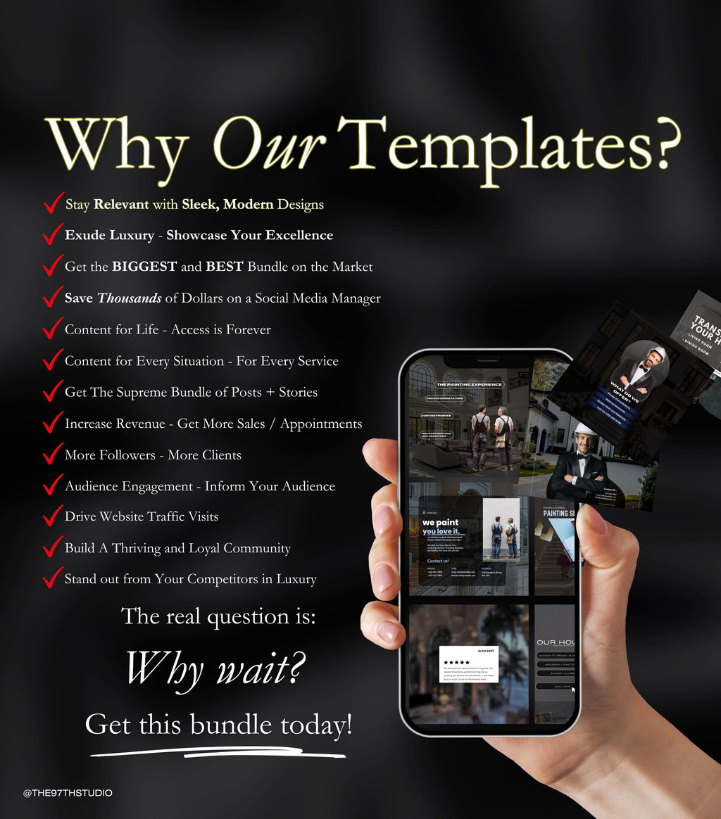 35+ PAINTING BUSINESS Templates for Social Media, Home Remodel Instagram Posts, Renovations, Drywall, Construction, Handy Man, Social Media