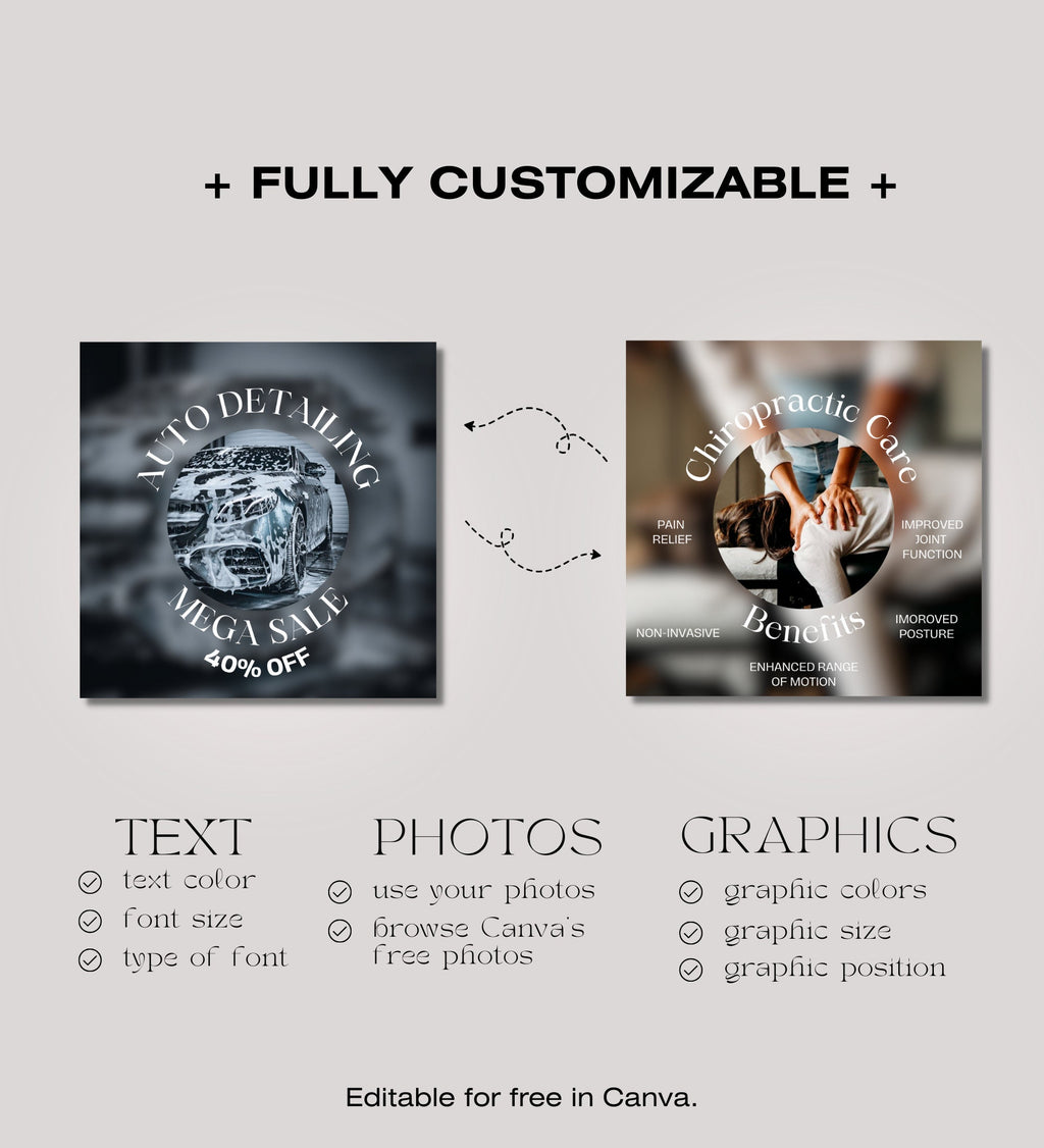 Auto Detailing Marketing | Auto Detailing Posts | Mechanic Social Media | Automotive | Auto Detailing Instagram Posts |Auto Repair Templates