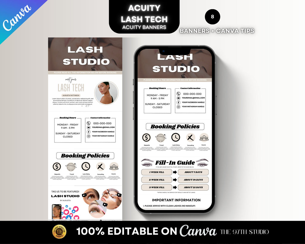 Acuity Scheduling Site Template, Editable DIY Booking Site Template, DIY Acuity Site, Booking Site, Lash Tech Acuity Template, Luxury Site