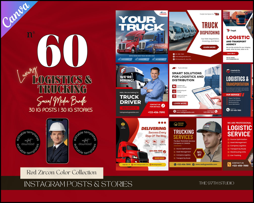 Logistics and Trucking Instagram Templates, Dispatch Flyer, Truck Dispatch Instagram, Freight Dispatch, Trucking Dispatch, Dispatch Business