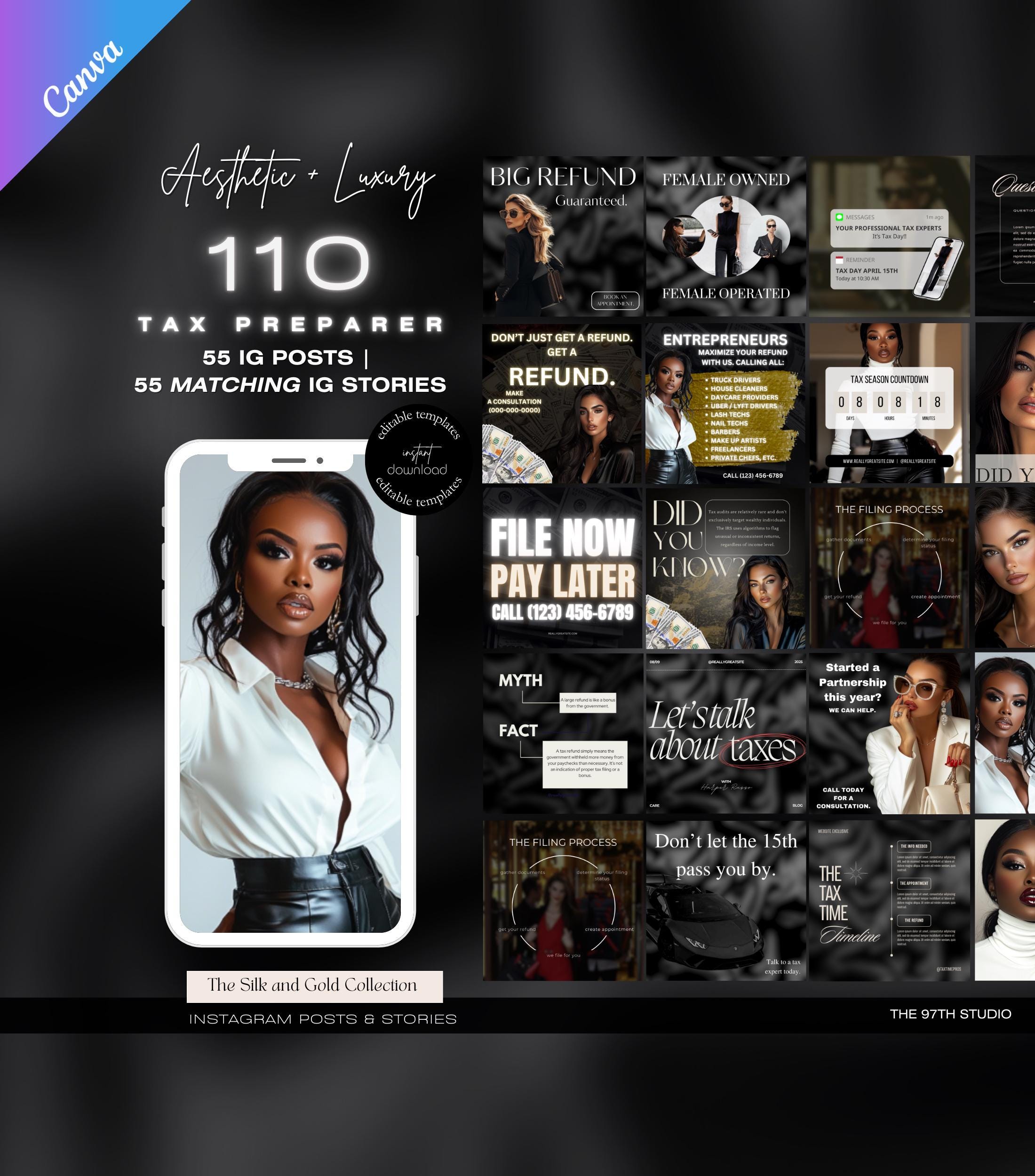 110 Tax Preparer Instagram Templates