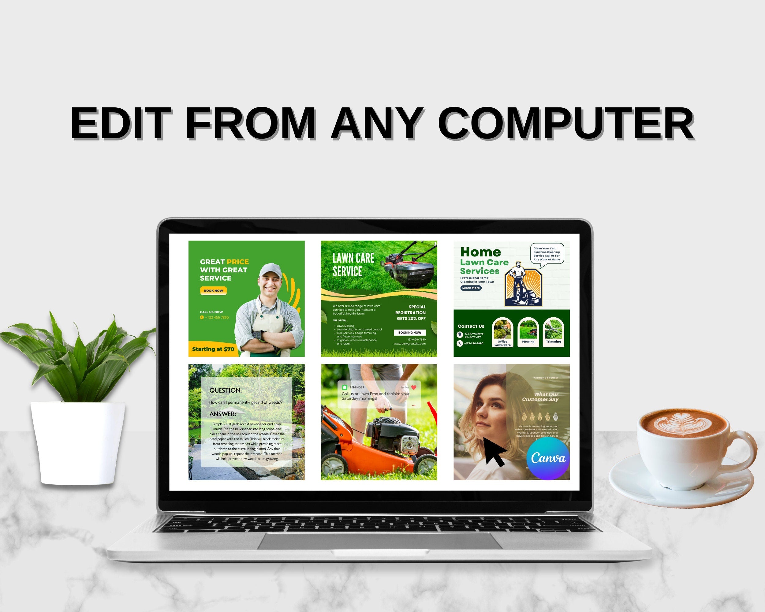 100+ Lawn Care Business Social Media TEMPLATES | Landscaper | Instagram Posts | Landscaper Social Media | Lawn Care Posts | Landscaping Post