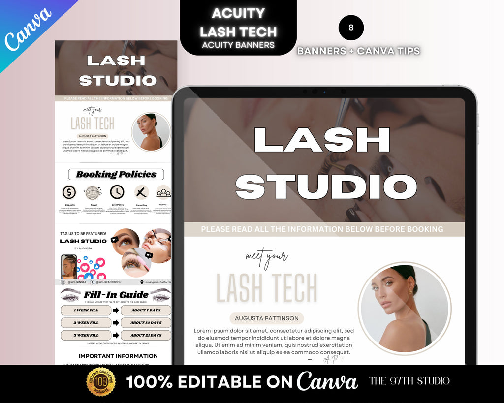 Acuity Scheduling Site Template, Editable DIY Booking Site Template, DIY Acuity Site, Booking Site, Lash Tech Acuity Template, Luxury Site