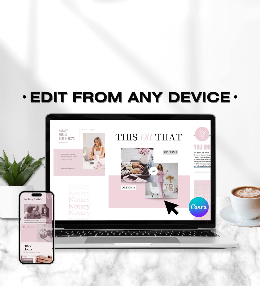 PINK Notary Marketing | Notary Signing Agent | Notary Social Media | Loan Signing Agent | Notary Instagram Posts | Notary Posts Templates