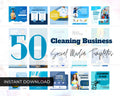 Cleaning Business Instagram Posts, Canva Templates (Digital Download)