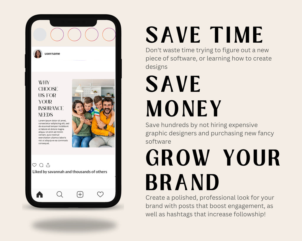 230 Insurance Agent Marketing Templates, Life Insurance Instagram Templates, Insurance Broker Editable Template,Insurance Agency Insta Posts
