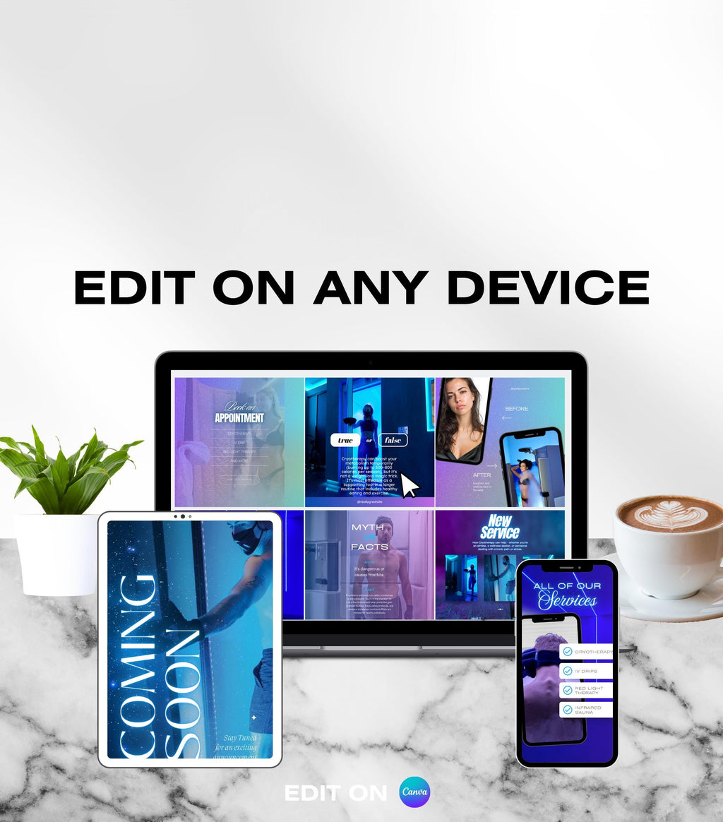 Cryotherapy Instagram Templates | Cryotherapy Posts | Cryotherapy Flyer | Cryotherapy Business IG Posts | Social Media Marketing | Medspa