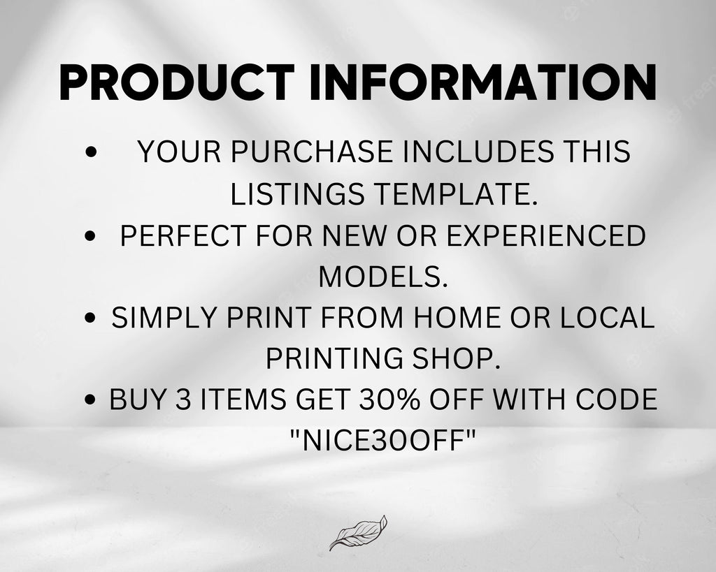 Modeling Comp Card Template, Fashion Resume Photocard (Editable Canva Template)