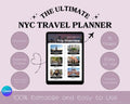 Travel Planner Digital Travel Planner Vacation Planner Travel Itinerary Mobile Travel Planner Travel Guide Trip Planner New York City Trip