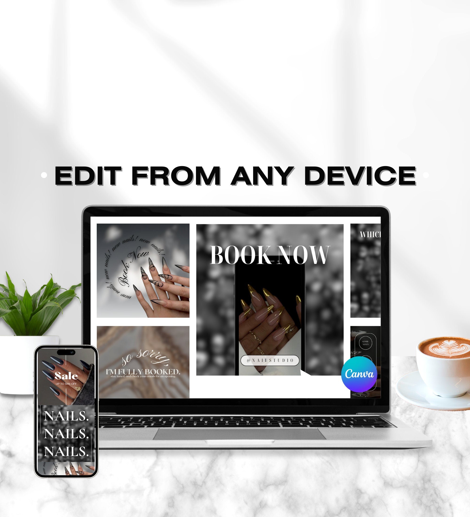 Nail Tech Instagram Templates | Nail Tech Instagram Posts | Nail Tech Instagram | Nail Tech Social Media Instagram Posts | Manicurist Posts