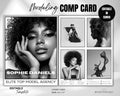 COMP CARD Template, Modeling Photocard, Zed Card for Models, Z Card, Fashion Resume Photo Card, Modeling Comp Card, Editable Canva Template