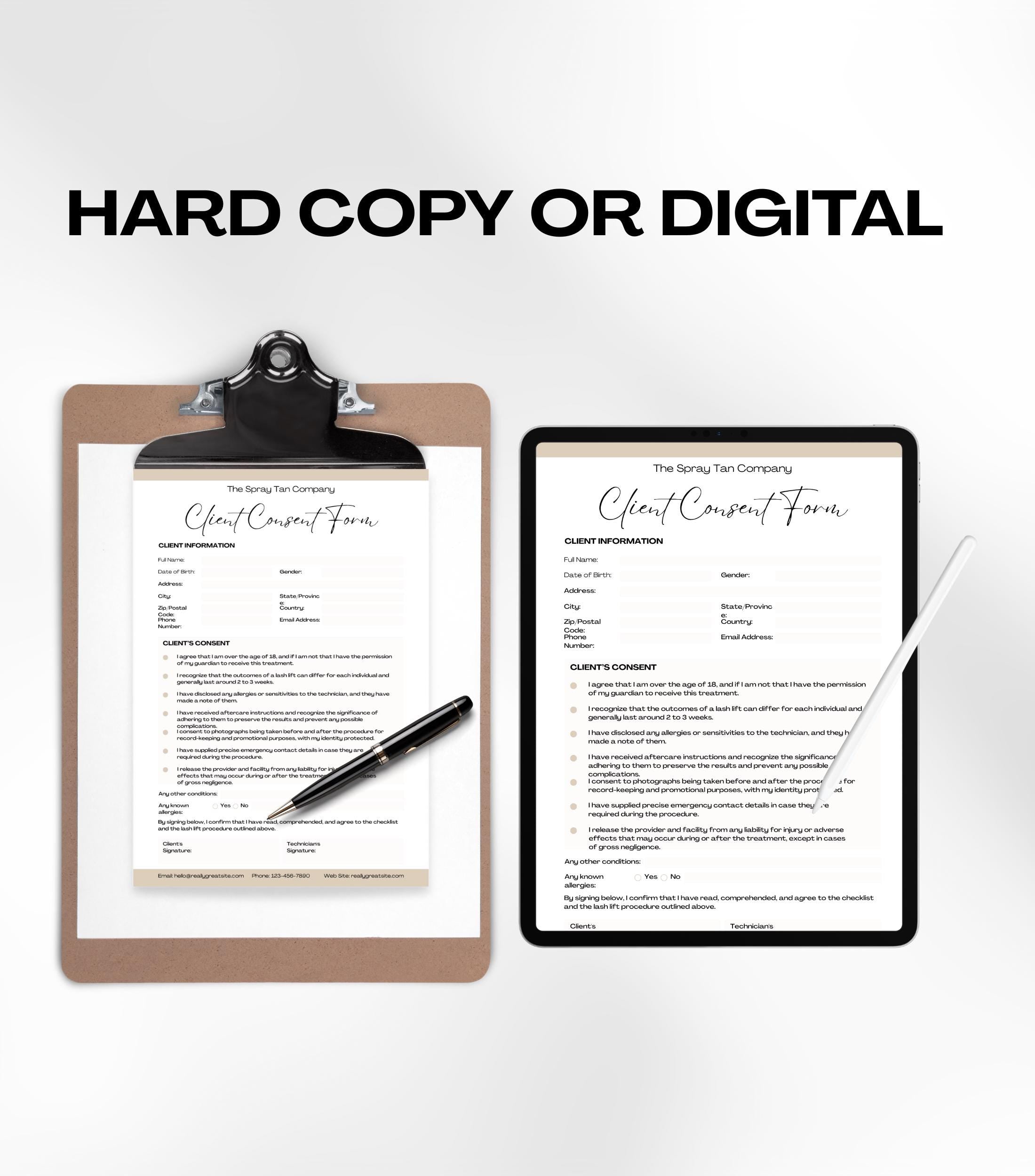 Spray Tan Business Forms, Spray Tanning Consultation Forms, Spray Tan Aftercare, Consent Form, Aftercare Cards, Spray Tan Aftercare Forms