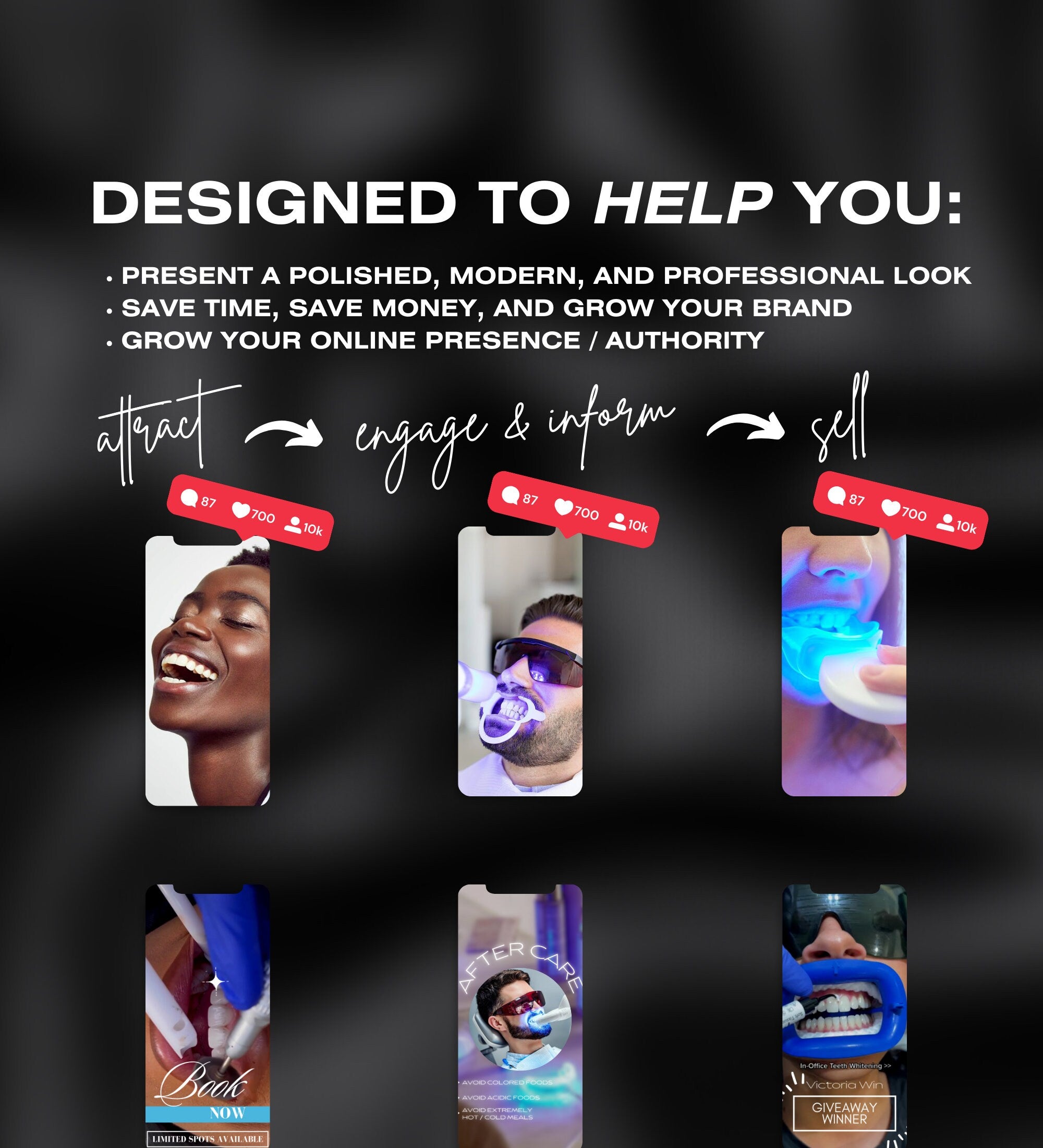 Teeth Whitening Instagram Video Reels | Digital Marketing | Teeth Whitening Social Media | LED Teeth Whitening Branding | Dentist Instagram