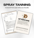 Spray Tan Business Forms, Spray Tanning Consultation Forms, Spray Tan Aftercare, Consent Form, Aftercare Cards, Spray Tan Aftercare Forms