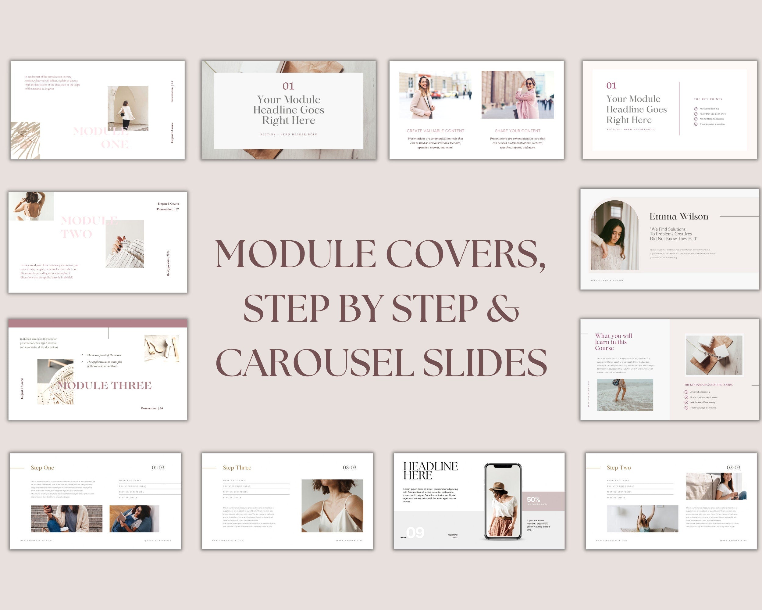 Webinar Slide Deck Canva Template, Pitch Deck Template, Course Slide Deck, Social Media Coach,  Coaching Webinar Template, Canva Slide Deck