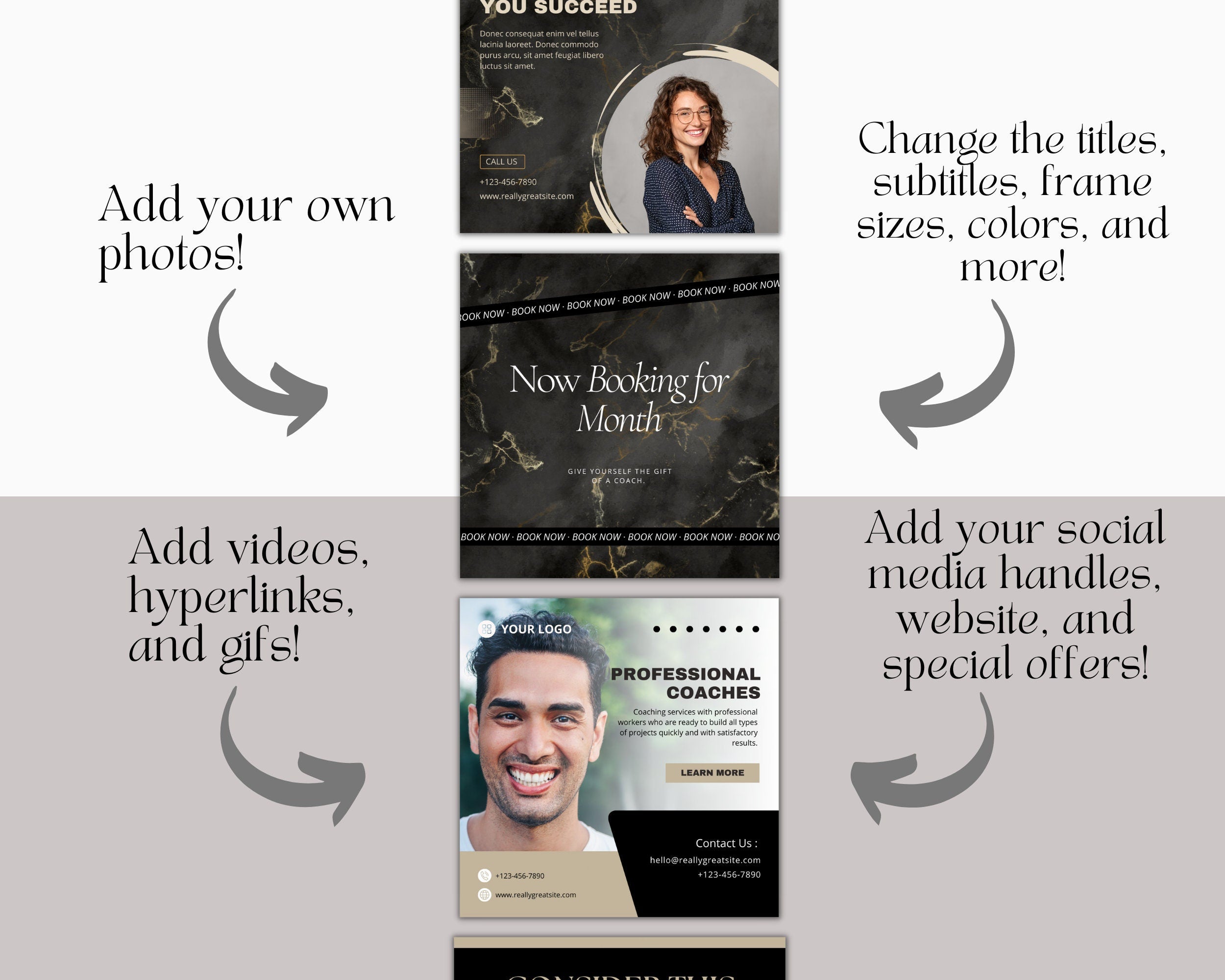 280 Coach Marketing Instagram Templates