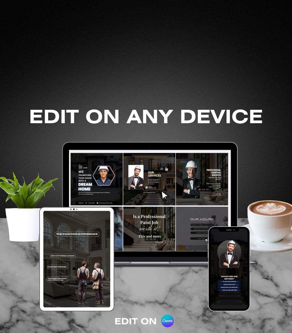 35+ PAINTING BUSINESS Templates for Social Media, Home Remodel Instagram Posts, Renovations, Drywall, Construction, Handy Man, Social Media