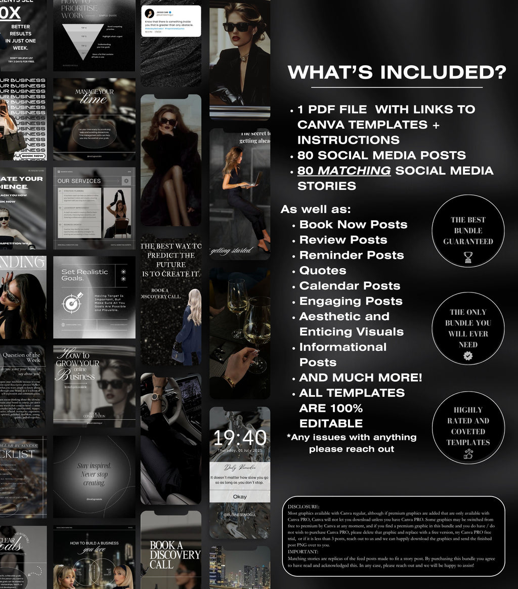 Business Coach Instagram Templates | Social Media Manager | Social Media Coaching | Business Coaching Instagram | Life Coach | Entrepreneur