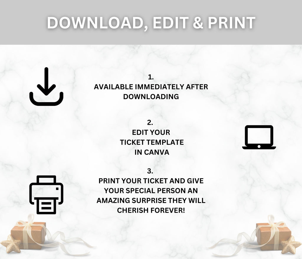 Editable Surprise Boarding Pass Template, DIY Printable (PDF)
