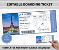Editable Surprise Boarding Pass Template, DIY Printable (PDF)