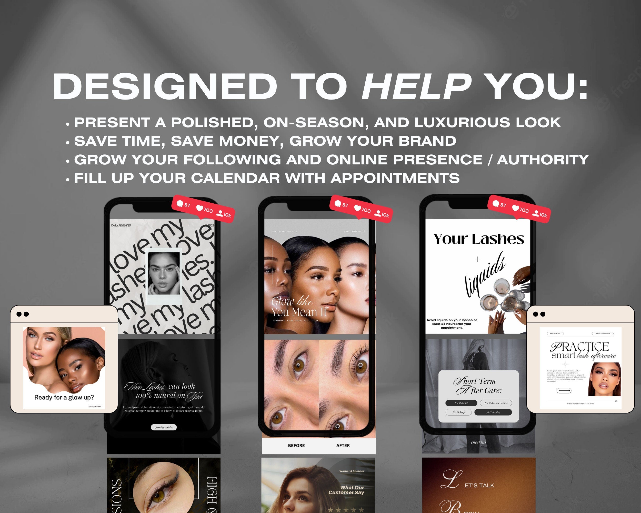 140 Lash Lift Instagram Templates, Brow Lamination Posts, Lash Tech Instagram Post, Lash Lamination Templates, Lash Tech Social Media Post