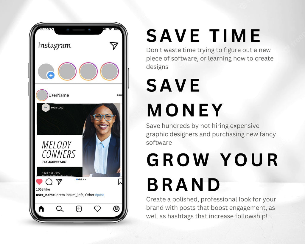 Tax Preparer Instagram Template Social Media BUNDLE, Tax Preparation Accounting Posts,Tax Prep Flyer,DIY Tax Posts,Tax prep engagement post