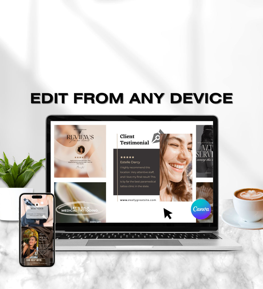 Paramedical Tattoo Instagram Posts | Medical Tattoo | Medspa Instagram |  Tattoo Artist |Beauty Business Instagram |Editable Instagram Posts