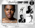 Male Model COMP CARD Template, Modeling Photocard, Zed Card for Models, Z Card, Fashion Resume Card, Modeling Comp Card, Editable Template
