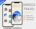 Travel Itinerary Mobile Template Modern Minimal Classic, Editable on Canva, Printable, Digital Template Download, Traveling Guide GREECE