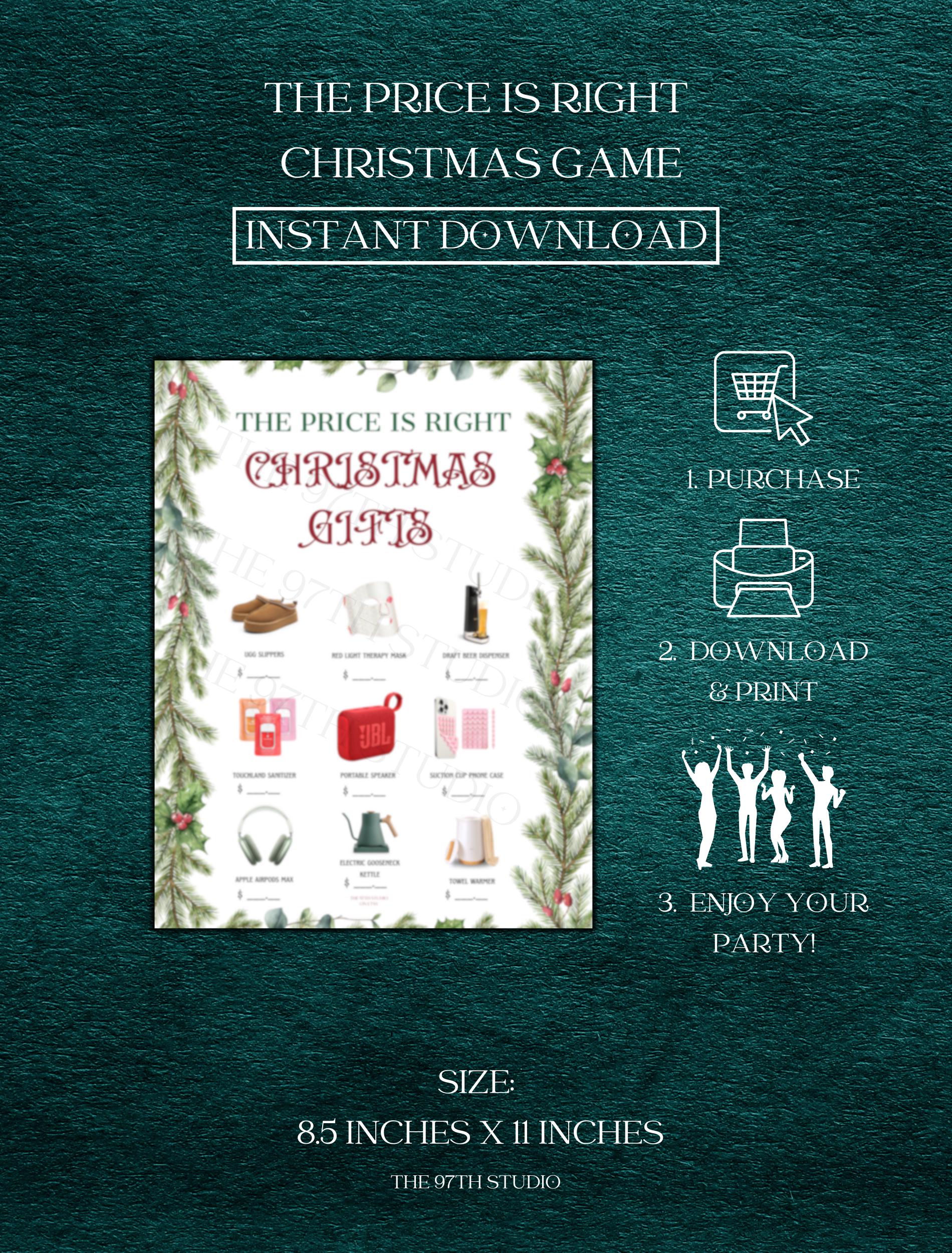 Christmas Price is Right Game | Printable Holiday Party (PDF)